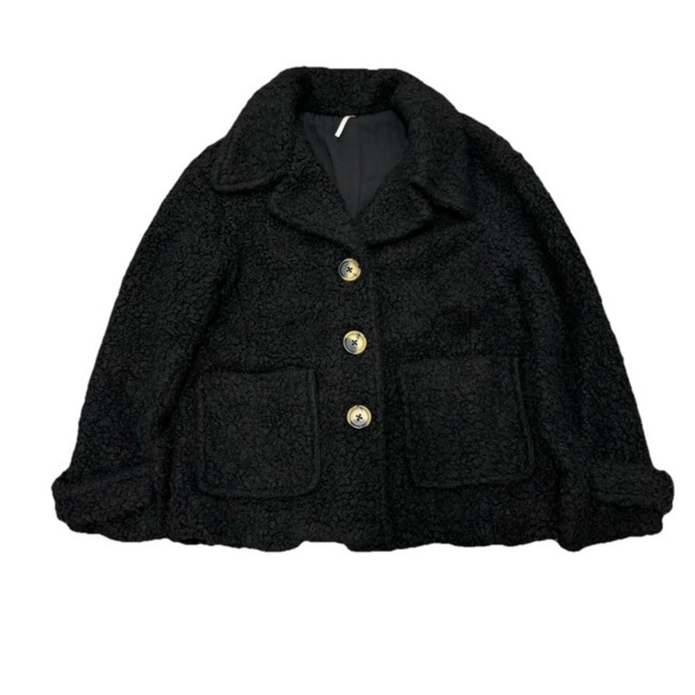 Free People Black Teddy Jacket